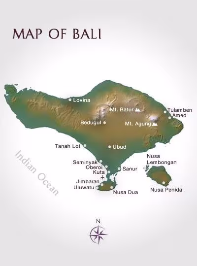 Karte von Bali Karte von Bali