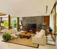 Villa Svarga, Wohnzimmerbereich