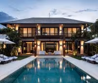 Вилла Gendang, Бассейн на закате